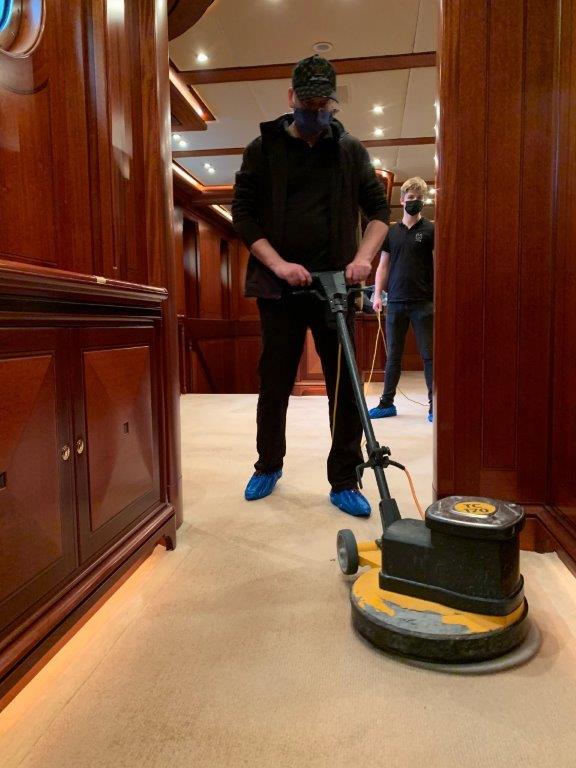 Yacht carpet cleaning